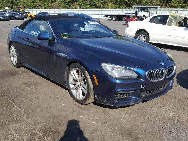 WBALZ5C56CDW99782 - 2012 BMW 650 XI BLUE photo 1