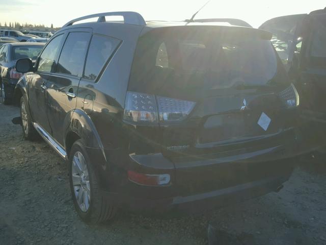 JA4LS31W58Z011301 - 2008 MITSUBISHI OUTLANDER BLACK photo 3