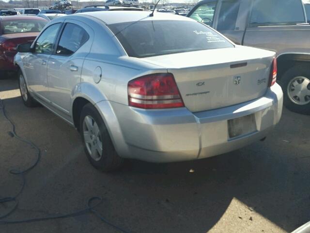 1B3LC46K28N575897 - 2008 DODGE AVENGER SE SILVER photo 3