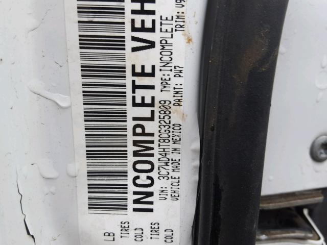 3C7WD4HT8CG325809 - 2012 DODGE RAM 2500 S თეთრი ფოტო 10