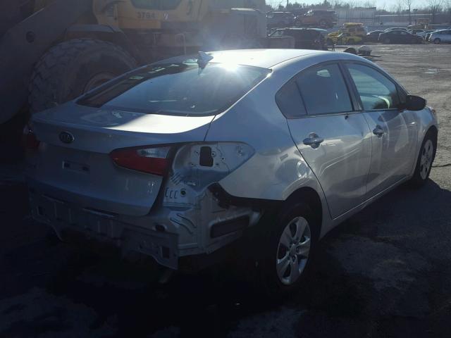 KNAFK4A65G5504200 - 2016 KIA FORTE LX SILVER photo 4