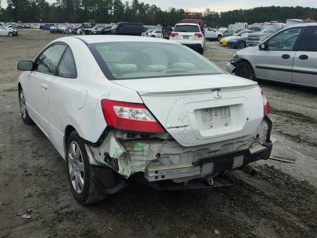 2HGFG12658H548758 - 2008 HONDA CIVIC LX WHITE photo 3