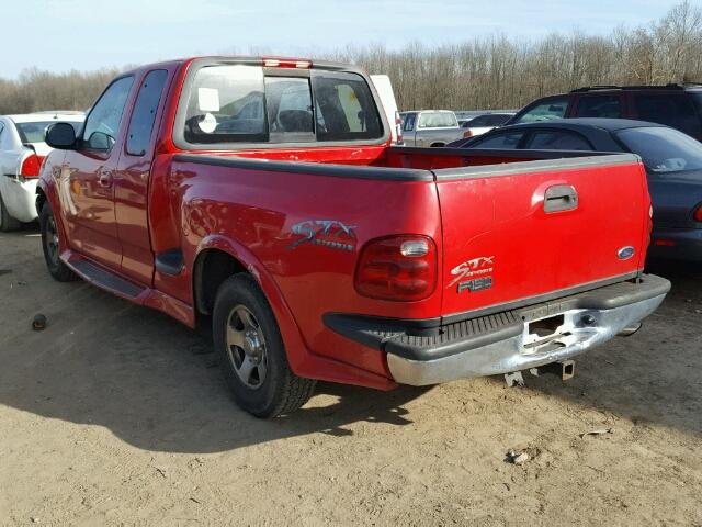 2FTRX07232CA17378 - 2002 FORD F150 RED photo 3