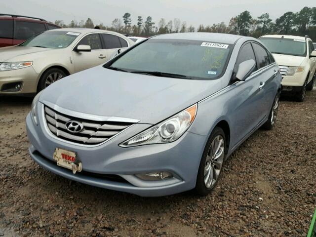 5NPEC4ACXBH140978 - 2011 HYUNDAI SONATA SE BLUE photo 2