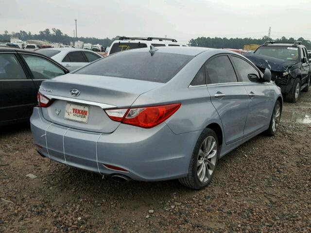 5NPEC4ACXBH140978 - 2011 HYUNDAI SONATA SE BLUE photo 4