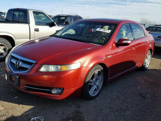 19UUA66247A031087 - 2007 ACURA TL RED photo 2