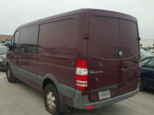 WD0PE746X85228696 - 2008 DODGE SPRINTER 2 MAROON photo 3