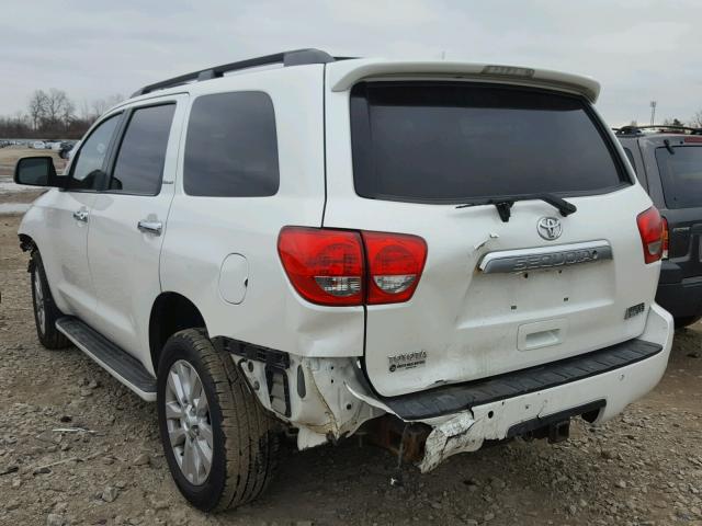 5TDDY5G14AS033152 - 2010 TOYOTA SEQUOIA PL WHITE photo 3