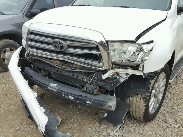 5TDDY5G14AS033152 - 2010 TOYOTA SEQUOIA PL WHITE photo 9