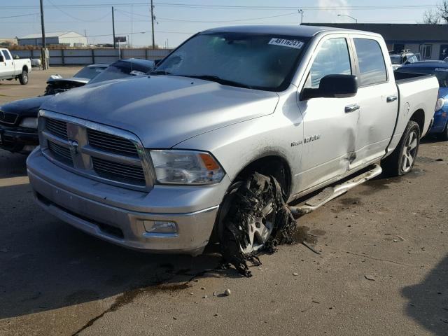 1D7RV1CT2AS100617 - 2010 DODGE RAM 1500 SILVER photo 2