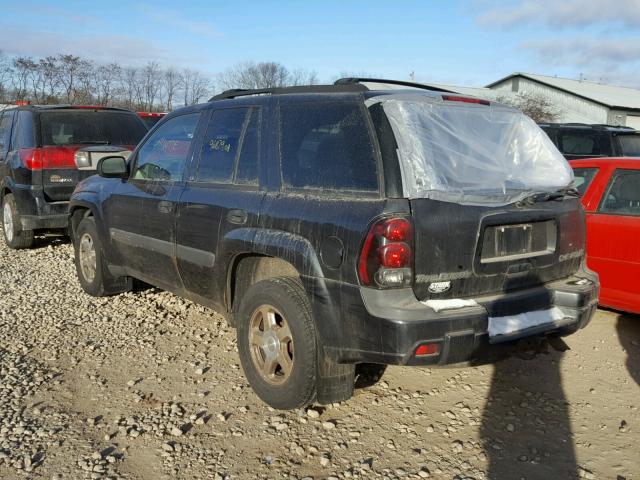 1GNDT13S642246175 - 2004 CHEVROLET TRAILBLAZE BLACK photo 3