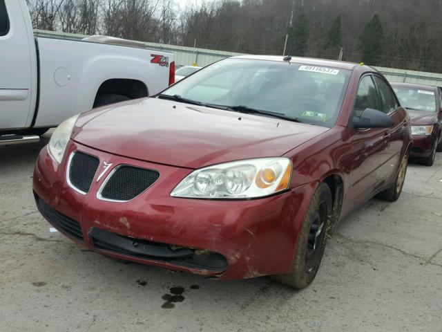 1G2ZF57B384149652 - 2008 PONTIAC G6 VALUE L BURGUNDY photo 2