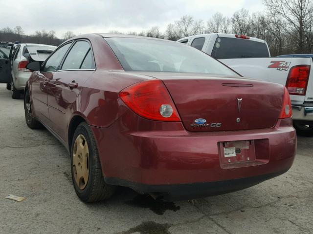 1G2ZF57B384149652 - 2008 PONTIAC G6 VALUE L BURGUNDY photo 3