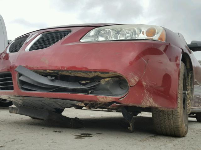 1G2ZF57B384149652 - 2008 PONTIAC G6 VALUE L BURGUNDY photo 9