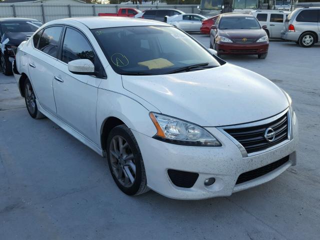 3N1AB7AP1EY317109 - 2014 NISSAN SENTRA S WHITE photo 1