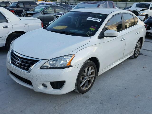 3N1AB7AP1EY317109 - 2014 NISSAN SENTRA S WHITE photo 2