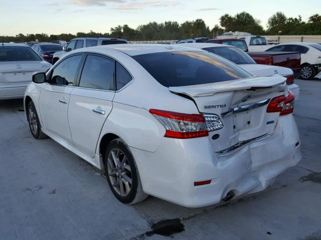 3N1AB7AP1EY317109 - 2014 NISSAN SENTRA S WHITE photo 3