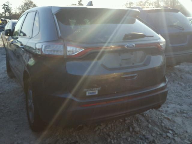 2FMTK3G8XFBB37664 - 2015 FORD EDGE SE GREEN photo 3