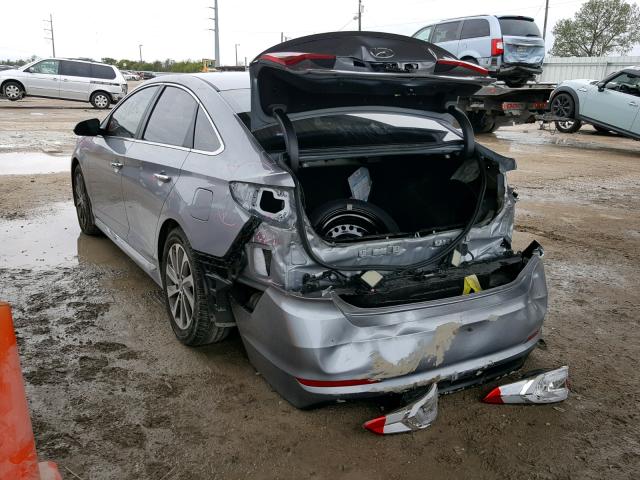 5NPE34AF2GH336415 - 2016 HYUNDAI SONATA SPO SILVER photo 3