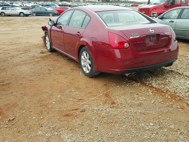 1N4BA41E57C801917 - 2007 NISSAN MAXIMA SE MAROON photo 3