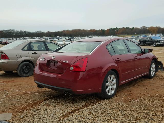 1N4BA41E57C801917 - 2007 NISSAN MAXIMA SE MAROON photo 4