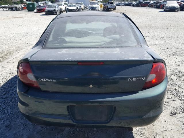 1B3ES46C0YD776921 - 2000 DODGE NEON BASE GREEN photo 9