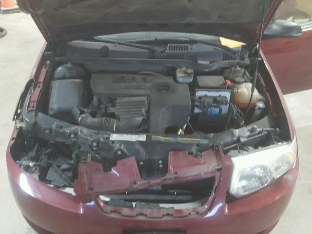 1G8AJ52F25Z183611 - 2005 SATURN ION LEVEL RED photo 7