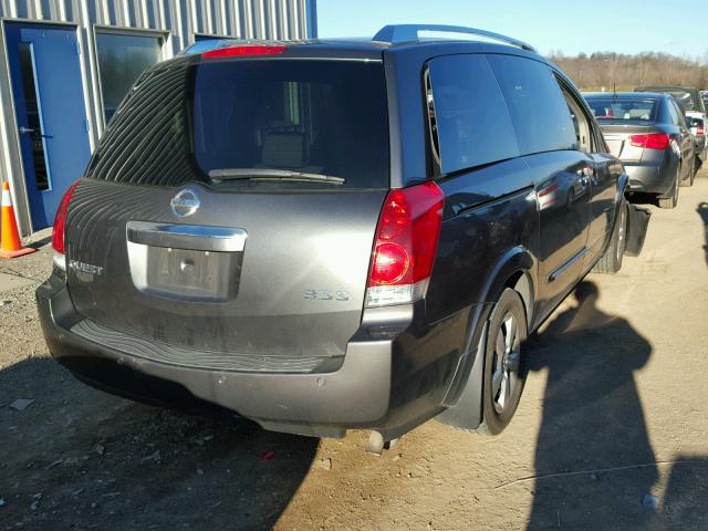 5N1BV28U47N120194 - 2007 NISSAN QUEST S GRAY photo 4