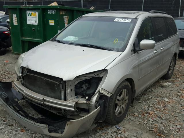 5FNRL38787B447088 - 2007 HONDA ODYSSEY EX SILVER photo 2