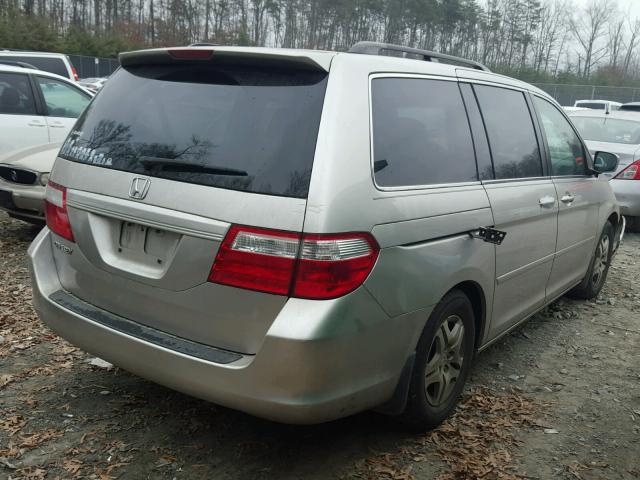 5FNRL38787B447088 - 2007 HONDA ODYSSEY EX SILVER photo 4