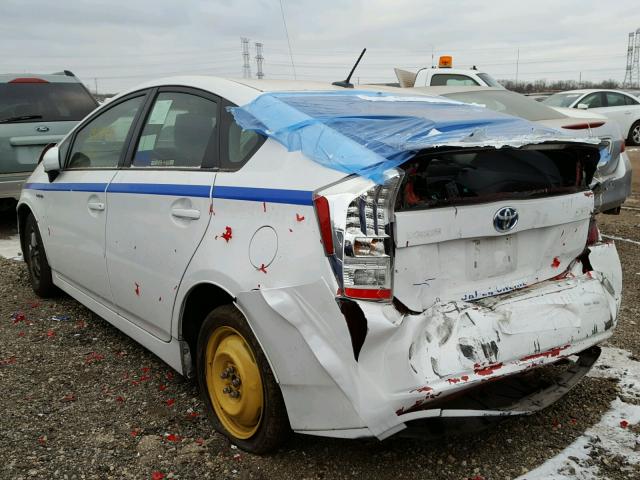 JTDKN3DU6B5335424 - 2011 TOYOTA PRIUS WHITE photo 3