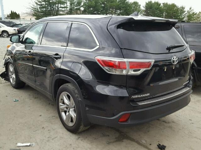 5TDDKRFH9GS347606 - 2016 TOYOTA HIGHLANDER BLACK photo 3