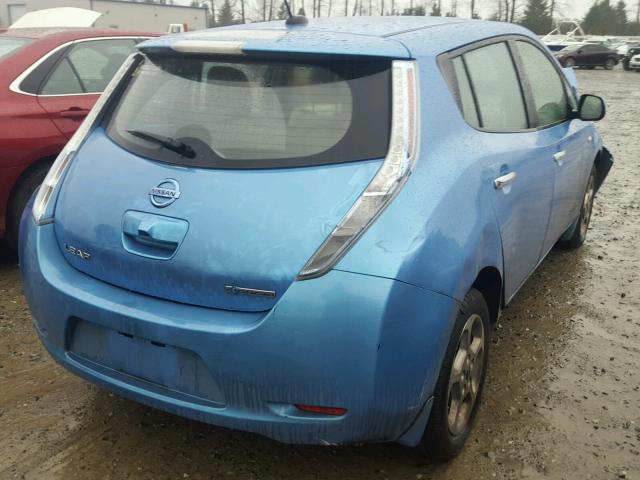 JN1AZ0CP0CT027207 - 2012 NISSAN LEAF SV TEAL photo 4