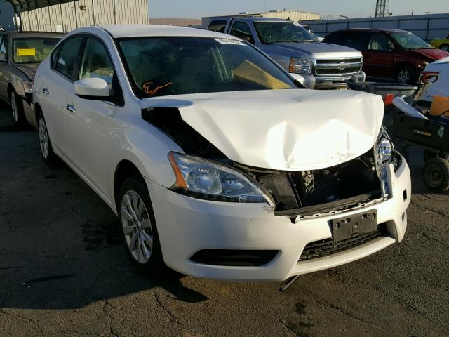 3N1AB7AP3EL635780 - 2014 NISSAN SENTRA S WHITE photo 1