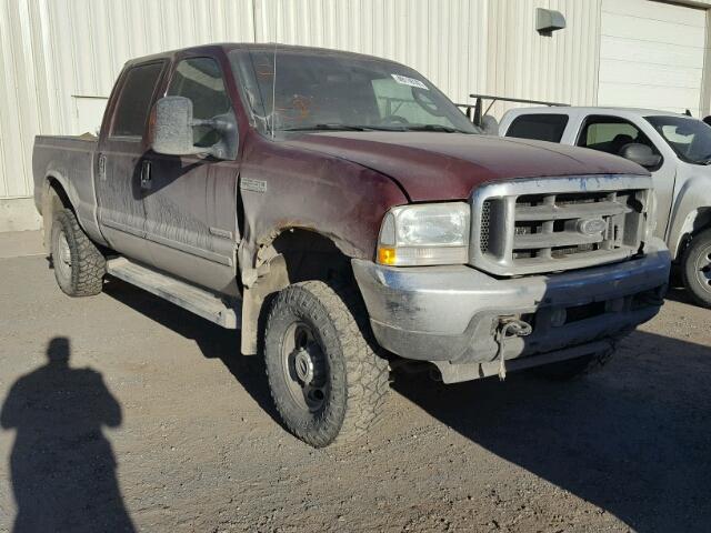 1FTSW31P54EB34578 - 2004 FORD F350 SRW S BURGUNDY photo 1