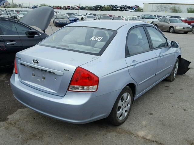 KNAFE122575440662 - 2007 KIA SPECTRA EX BLUE photo 4