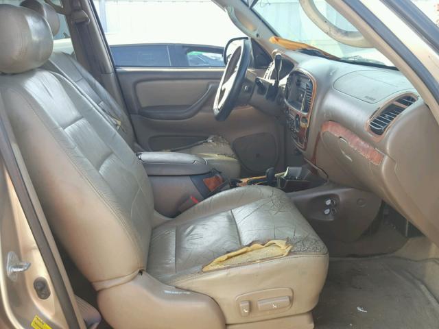 5TDBT44A51S039532 - 2001 TOYOTA SEQUOIA SR BEIGE photo 5