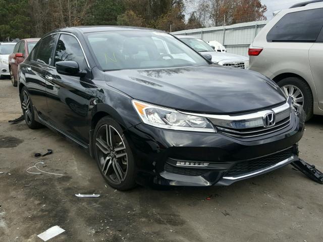 1HGCR2F57GA107909 - 2016 HONDA ACCORD SPO BLACK photo 1