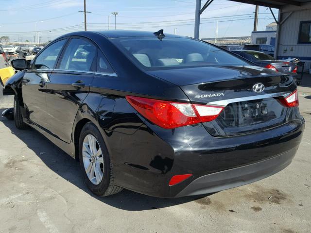 5NPEB4AC7EH850170 - 2014 HYUNDAI SONATA GLS BLACK photo 3