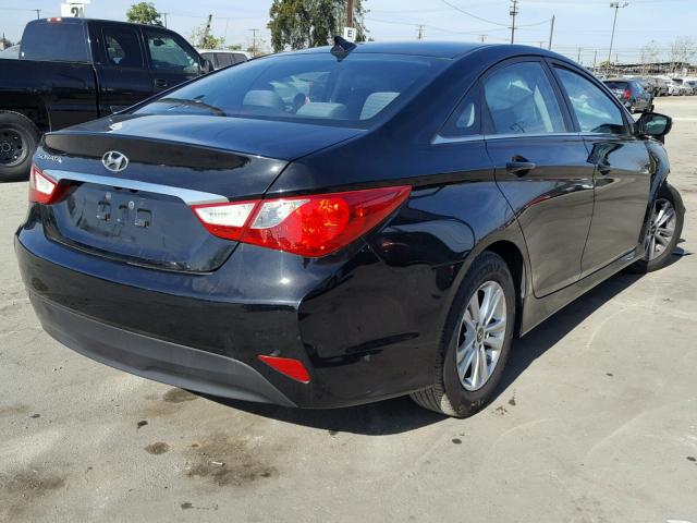 5NPEB4AC7EH850170 - 2014 HYUNDAI SONATA GLS BLACK photo 4