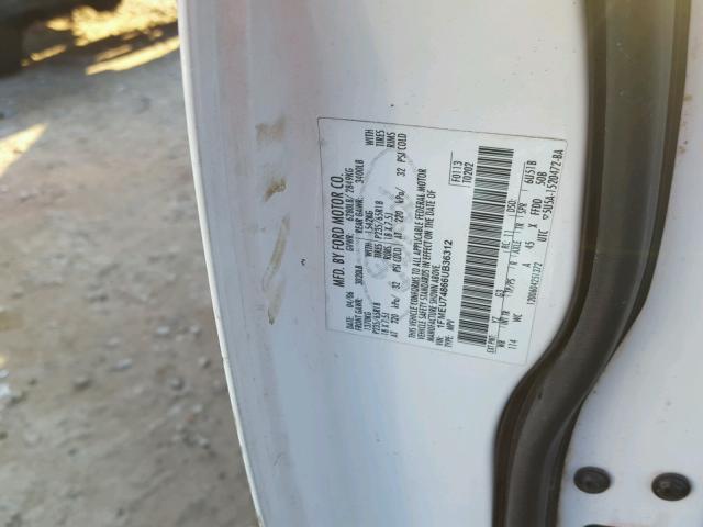 1FMEU74866UB36312 - 2006 FORD EXPLORER E WHITE photo 10
