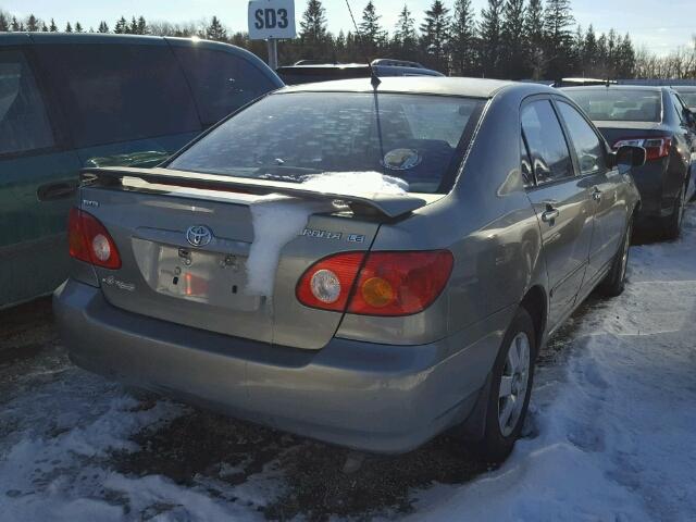 2T1BR32E93C716933 - 2003 TOYOTA COROLLA CE GRAY photo 4