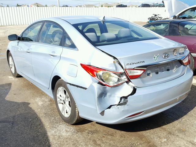 5NPEB4AC3BH025500 - 2011 HYUNDAI SONATA GLS BLUE photo 3