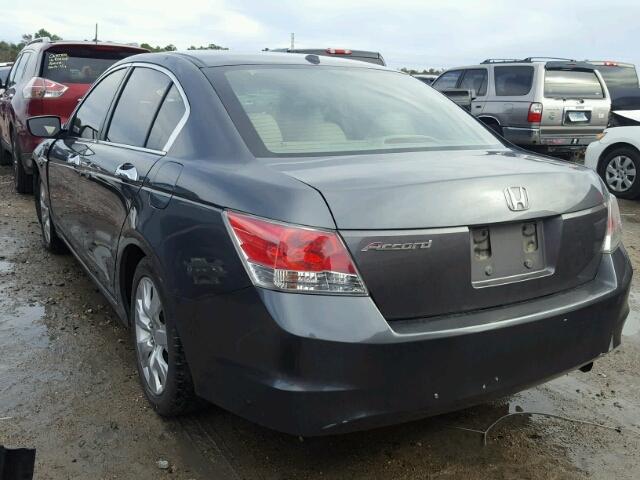 1HGCP26808A100544 - 2008 HONDA ACCORD EXL GRAY photo 3