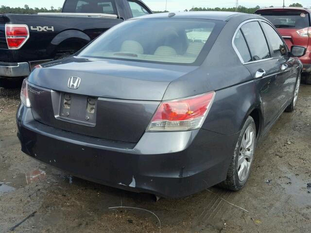 1HGCP26808A100544 - 2008 HONDA ACCORD EXL GRAY photo 4