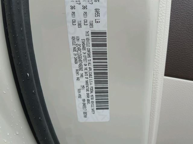 2C4RC1DG6HR748202 - 2017 CHRYSLER PACIFICA T CREAM photo 10