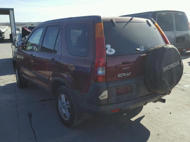 SHSRD78824U235756 - 2004 HONDA CR-V EX MAROON photo 3