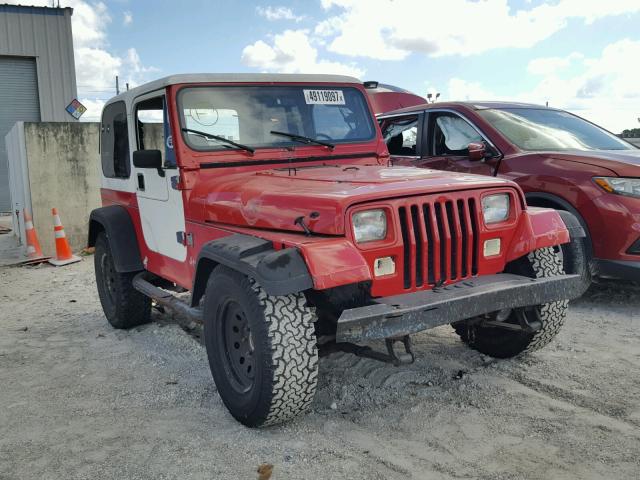 2J4FY19P8NJ546964 - 1992 JEEP WRANGLER / RED photo 1