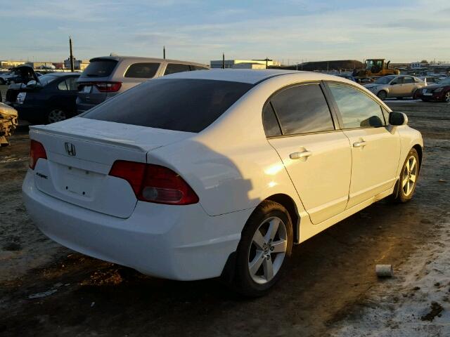 2HGFA16908H021815 - 2008 HONDA CIVIC EXL WHITE photo 4