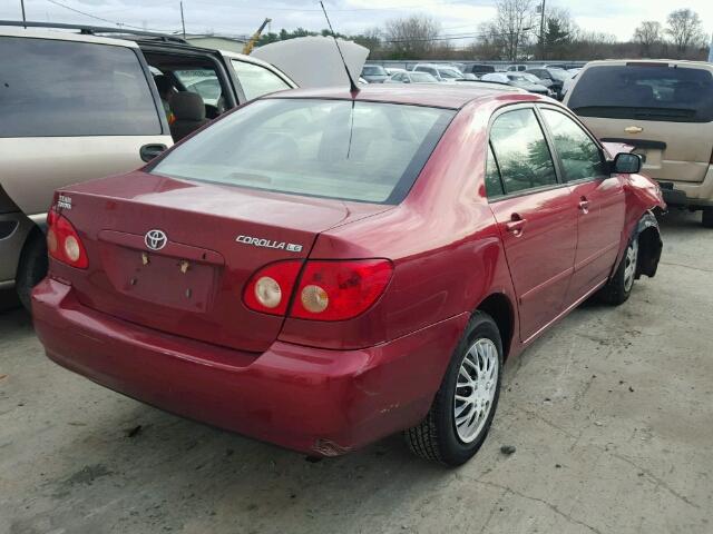 1NXBR32E95Z429710 - 2005 TOYOTA COROLLA CE RED photo 4